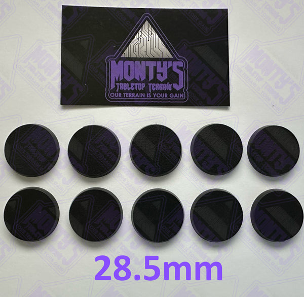 28.5mm Round Plastic Model Bases for Warhammer 40k, Age of Sigmar, Lord of the Rings, Dungeons & Dragons