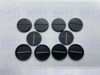 32mm Slotted Round Plastic Model Bases for Warhammer 40k, Age of Sigmar, Lord of the Rings, Dungeons & Dragons