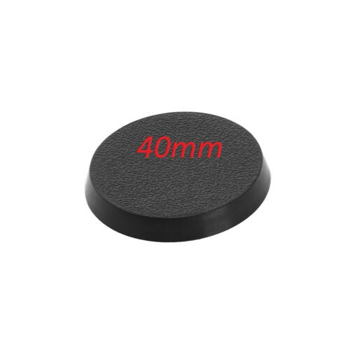 40mm Round Plastic Model Bases for Warhammer 40k, Age of Sigmar, Lord of the Rings, Dungeons & Dragons