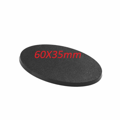 60x35mm Oval Plastic Model Bases for Warhammer 40k, Age of Sigmar, Lord of the Rings, Dungeons & Dragons