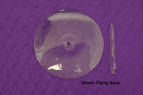 60mm Clear Round Plastic Flying Model Bases for Warhammer 40k, Age of Sigmar, Lord of the Rings, Dungeons & Dragons