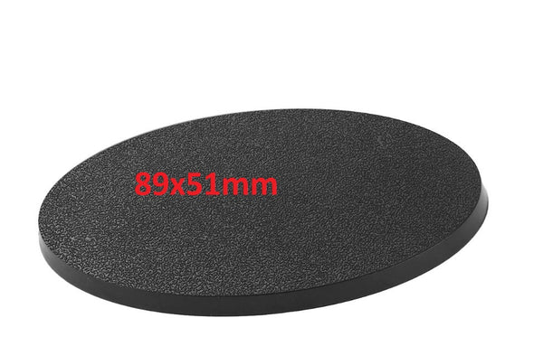 89mm x 51mm Oval Plastic Model Bases for Warhammer 40k, Age of Sigmar, Lord of the Rings, Dungeons & Dragons